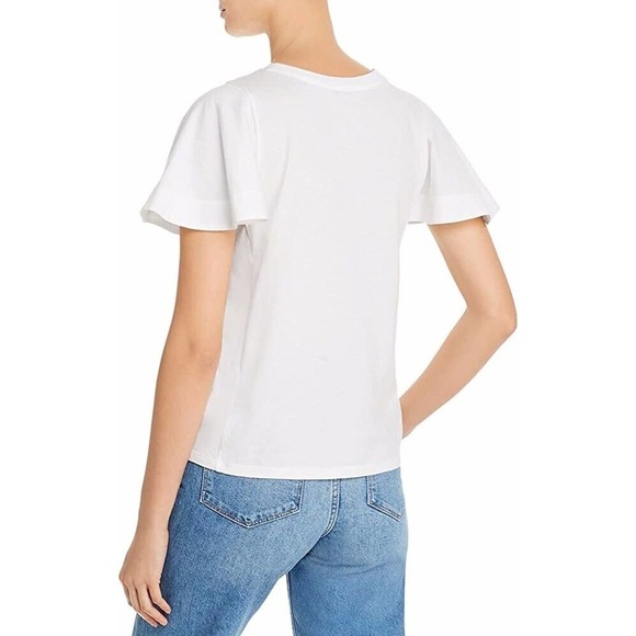 Joie | Women's White Short Sleeve Round Neck Pullover Aeowin T-Shirt Size XXS - Picture 2 of 13